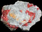 Realgar Crystals with Orange Orpiment on Matrix- Peru #45735-2